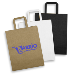 T125061 - Large Flat Handle Paper Bag Portrait 